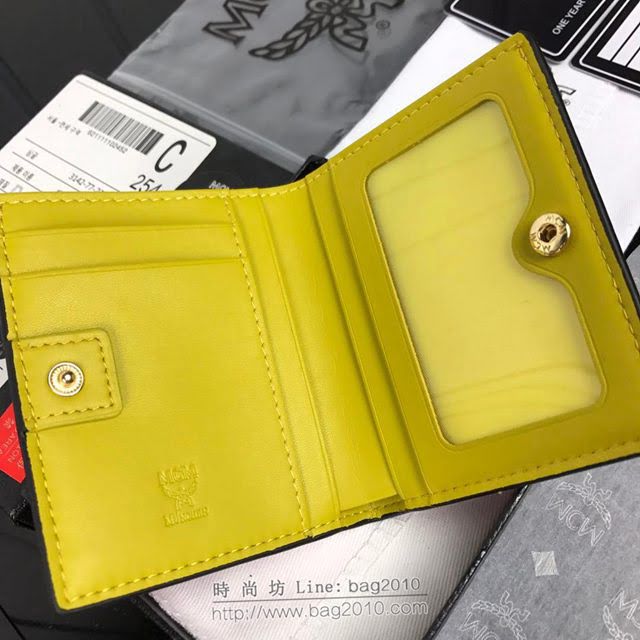 MCM錢包 原單 8014 兔子款兩折錢包 3D絲印圖案 MCM女短錢包 MCM零錢包  mdmc1335
